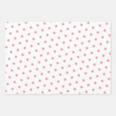Schattige Modern Feestelijk Roze Lucky Clover Patt Inpakpapier Vel (Voorkant 2)