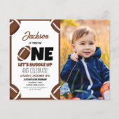 Schattige Modern Football Budget Foto 1e Verjaarda (Voorkant)