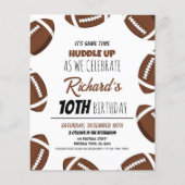 Schattige Modern Football Budget Verjaardagsuitnod (Voorkant)