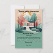 Schattige Modern Forever Home Adoptie Foster Showe Bedankkaart (Voorkant)