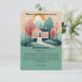 Schattige Modern Forever Home Adoptie Foster Showe Bedankkaart (Staand voorkant)
