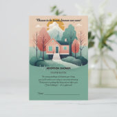 Schattige Modern Forever Home Adoptie Foster Showe Informatiekaartje (Staand voorkant)