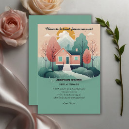 Schattige Modern Forever Home Adoptie Foster Showe Informatiekaartje