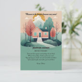 Schattige Modern Forever Home Adoptie Foster Showe Informatiekaartje (Staand voorkant)