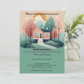 Schattige Modern Forever Home Adoptie Foster Showe Kaart (Staand voorkant)