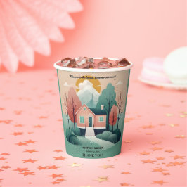 Schattige Modern Forever Home Adoptie Foster Showe Papieren Bekers