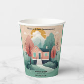 Schattige Modern Forever Home Adoptie Foster Showe Papieren Bekers (Voorkant)