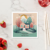 Schattige Modern Forever Home Adoptie Foster Showe Servet (Insitu)