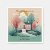 Schattige Modern Forever Home Adoptie Foster Showe Servet (Voorkant)