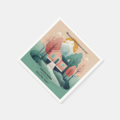 Schattige Modern Forever Home Adoptie Foster Showe Servet (Hoek)