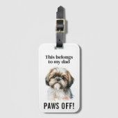 Schattige Modern Funny Dog Mom Dog Dad Bagagelabel (Voorkant (verticaal))