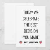 Schattige Modern Funny Minimalistisch Happy Jubile Feestdagenkaart (Voorkant / Achterkant)