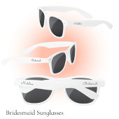 Schattige modern gepersonaliseerd met naam bruidsm zonnebrillen