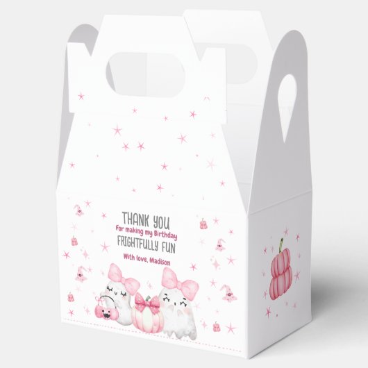 Schattige Modern Ghost Halloween Verjaardagsfeest Bedankdoosjes (Geopend)