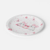 Schattige Modern Ghost Halloween Verjaardagsfeest Papieren Bordje (Gekanteld)