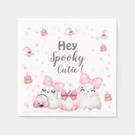 Schattige Modern Ghost Halloween Verjaardagsfeest Servet