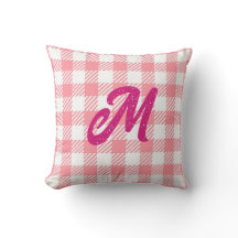 Schattige Modern Girly Gingham Plaid Hot Pink Mono