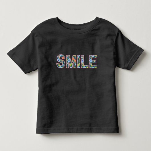Schattige modern glimlachontwerp kinder shirts (Voorkant)