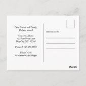 Schattige modern grappig huis is waar honden beweg briefkaart (Achterkant)