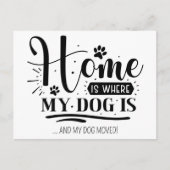 Schattige modern grappig huis is waar honden beweg briefkaart (Voorkant)