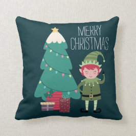 Schattige Modern Grappig Modern Kerstboom Gift Kussen