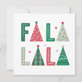 Schattige modern grillig kersttype feestdagenkaart (Voorkant)