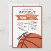 Schattige Modern Groot Basketbal Lint Kinderen Ver Kaart (Voorkant)