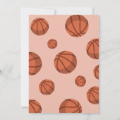 Schattige Modern Groot Basketbal Lint Kinderen Ver Kaart (Achterkant)