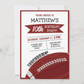 Schattige Modern Groot Football Lint Kids Verjaard Kaart (Voorkant)