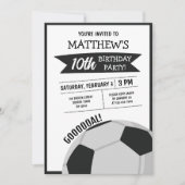 Schattige Modern Groot Voetbal Lint Kids Verjaarda Kaart (Voorkant)