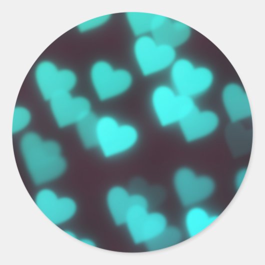 Schattige modern hartpatroon ronde sticker (Voorkant)