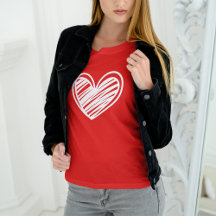 Schattige Modern Hearts Wit Rood Womens Valentijns