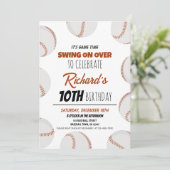 Schattige Modern Honkbal Sport Kids Verjaardag Kaart (Staand voorkant)