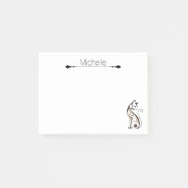 Schattige Modern Kat, Kattenmoeder, Grappig Gepers Post-it® Notes