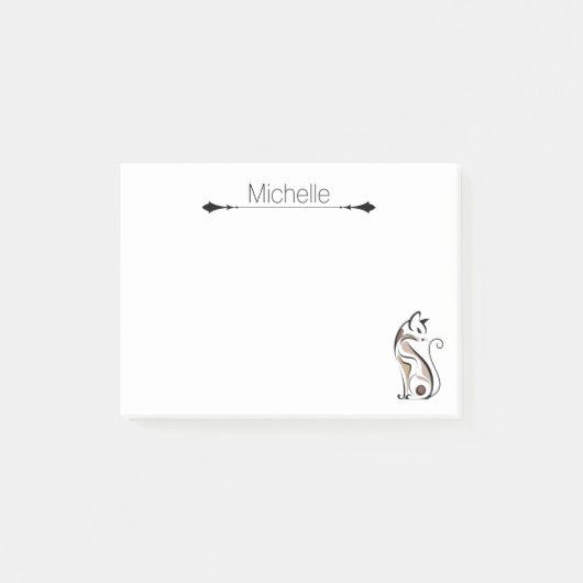 Schattige Modern Kat, Kattenmoeder, Grappig Gepers Post-it® Notes (Voorkant)