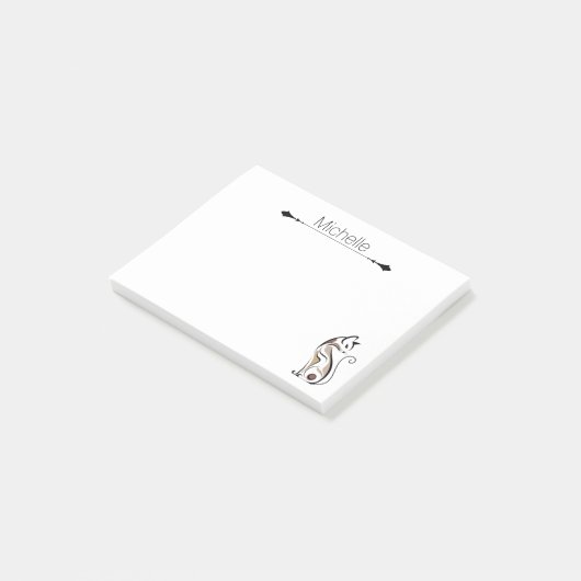 Schattige Modern Kat, Kattenmoeder, Grappig Gepers Post-it® Notes (Schuin)