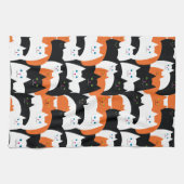 Schattige modern kattenpatroon theedoek (Horizontaal)