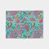 Schattige Modern Kleurrijk Paisley Pattern Fleece Deken (Voorkant (Horizontaal))