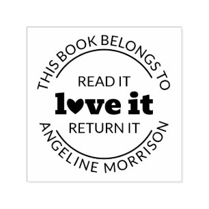 Schattige Modern Lees het Love It Return It Book B Zelfinktende Stempel