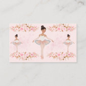 Schattige Modern Little Ballerina Photo Baby showe Informatiekaartje (Achterkant)