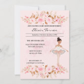 Schattige Modern Little Ballerina Photo Baby showe Kaart (Voorkant)