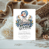 Schattige Modern Mama Goose Baby shower Kaart