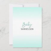 Schattige Modern MINT Mama Olifant & Baby shower Kaart (Achterkant)