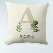 Schattige Modern Monogram Letter A Alligator Kweke Kussen