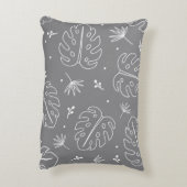 Schattige Modern Oerwoud Safari Dieren Jongenskwek Accent Kussen (Achterkant (Verticaal))