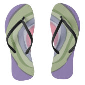 Schattige Modern Paarse Roze Abstract Teenslippers (Voetbed)