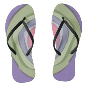 Schattige Modern Paarse Roze Abstract Teenslippers