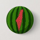 Schattige Modern Palestine Kaart Watermeloen Ronde Button 5,7 Cm (Voorkant)