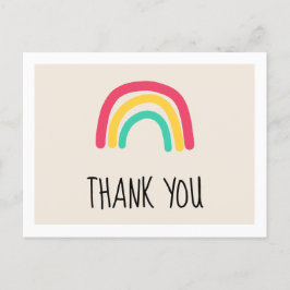 Schattige modern regenboog Baby shower Dank u Briefkaart