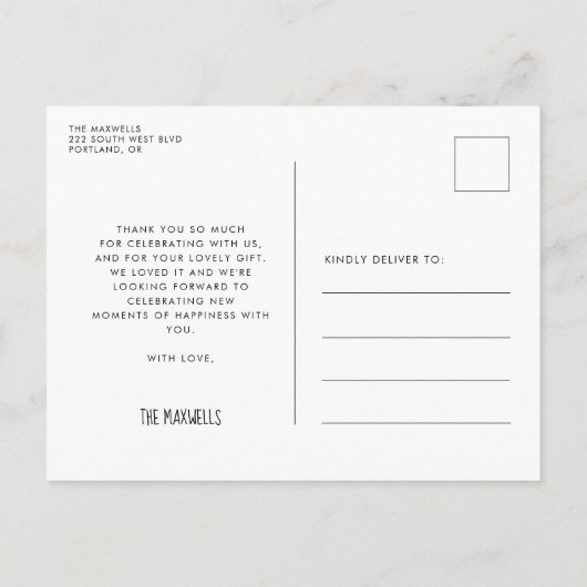 Schattige modern regenboog Baby shower Dank u Briefkaart (Achterkant)